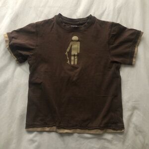 Y2K Brown Baby Tee Skate Graphic